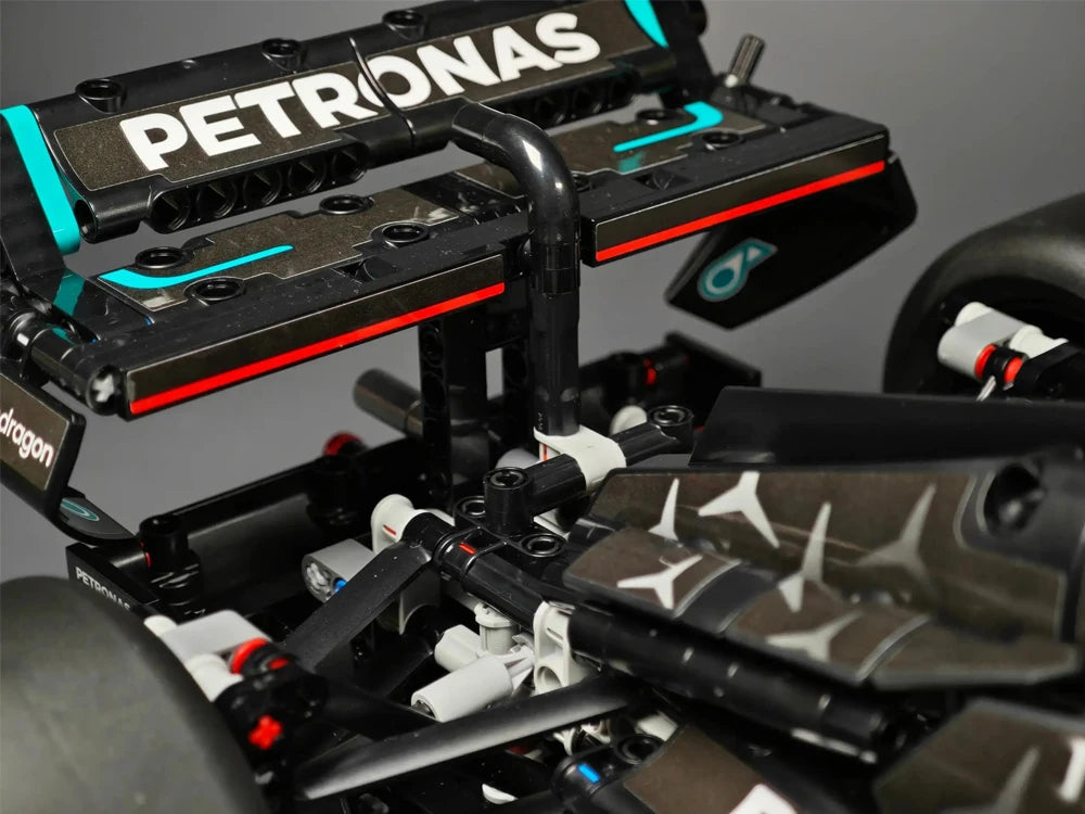 Tecnología 1642PCS Bloques mecánicos de construcción de coches de carreras – W14 Kit de modelos de carreras de locales para adultos y niños