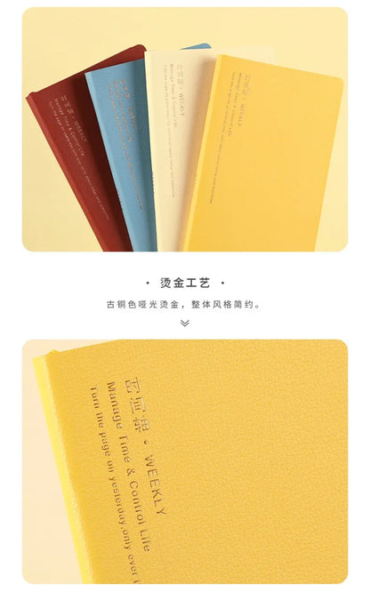 Kinbor Notebook Planificador Semanal – Agenda diaria y mensual sin fechar Journa