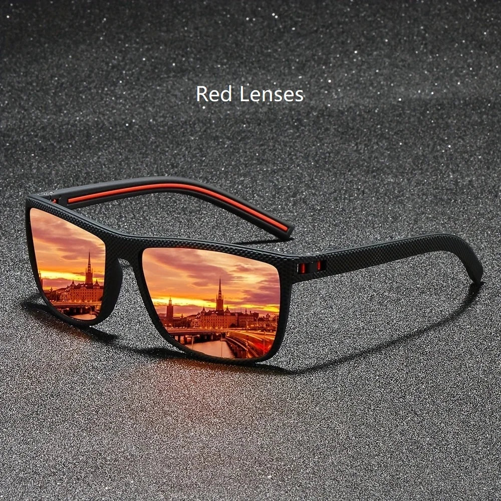 Fashion Vintage Square Polarized Sunglasses for Men & Women – Designer UV400 Driving & Fishing Eyewear