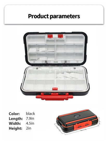 Caja de doble cara de pesca impermeable Premium – Multifuncional Bait & Tool Organizer