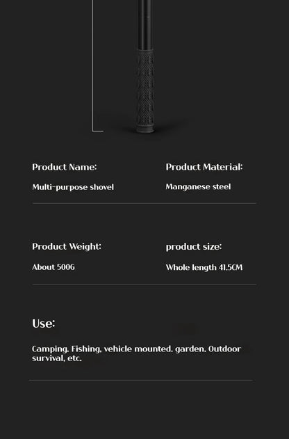 1PC al aire libre plegable de la pala de camping – Multifuncional herramienta de entrenamiento de senderismo, jardín portátil y la pala de supervivencia