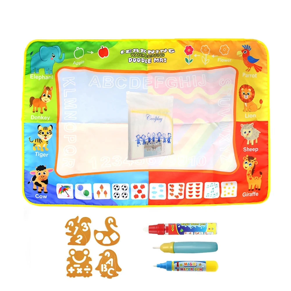 100x80CM Magic Water Drawing Mat – Reutilizable Doodle Board Montessori Juguete educativo para niños