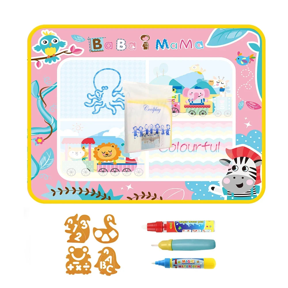 100x80CM Magic Water Drawing Mat – Reutilizable Doodle Board Montessori Juguete educativo para niños