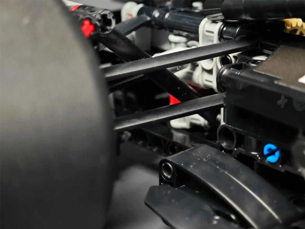 Tecnología 1642PCS Bloques mecánicos de construcción de coches de carreras – W14 Kit de modelos de carreras de locales para adultos y niños