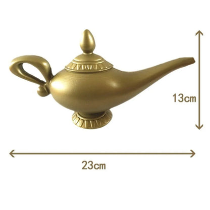 Aladdin Genie Prop lámpara de vestuario – Vintage Tetera Decorativa, Retro Magic Lamp Ornament para Halloween, Navidad & Decoración de la fiesta