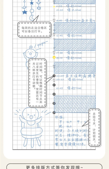 Kinbor Notebook Planificador Semanal – Agenda diaria y mensual sin fechar Journa