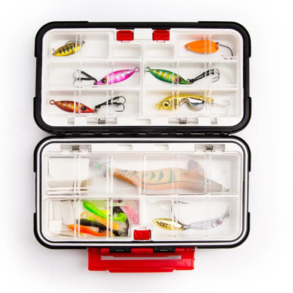 Caja de doble cara de pesca impermeable Premium – Multifuncional Bait & Tool Organizer