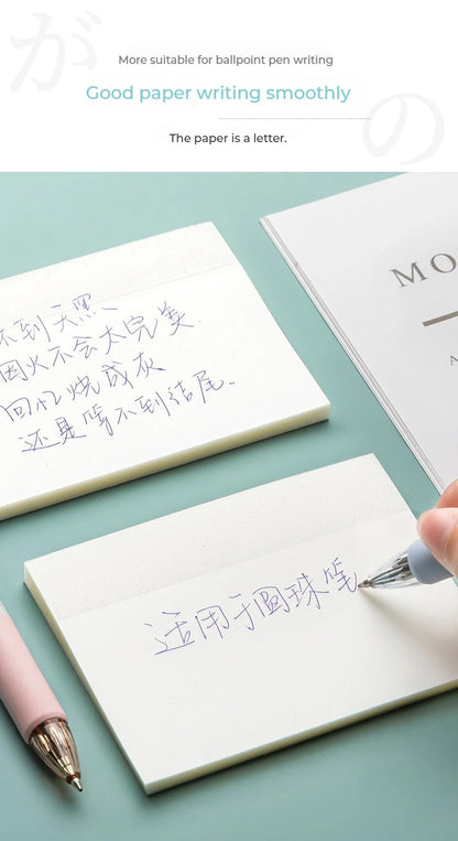 50 hojas notas adhesivas transparentes – Mensaje impermeable y pegatinas de firma para cuadernos de notas