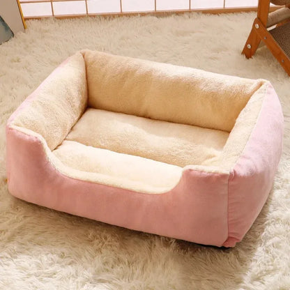 Cama de peluche suave para gatos y perros pequeños – Acogedora casa de cojín respirable