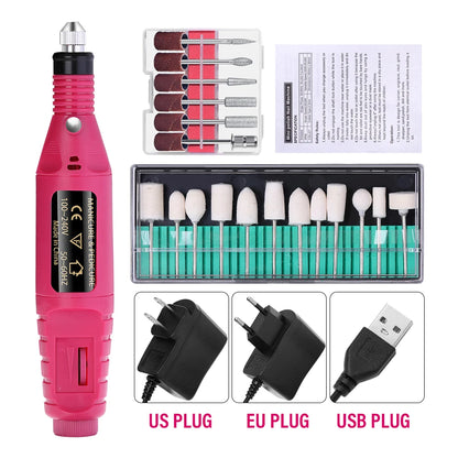 Portable Professional Electric Nail Drill Machine – Manicure & Pedicure Drill Set for Home and Salon Use