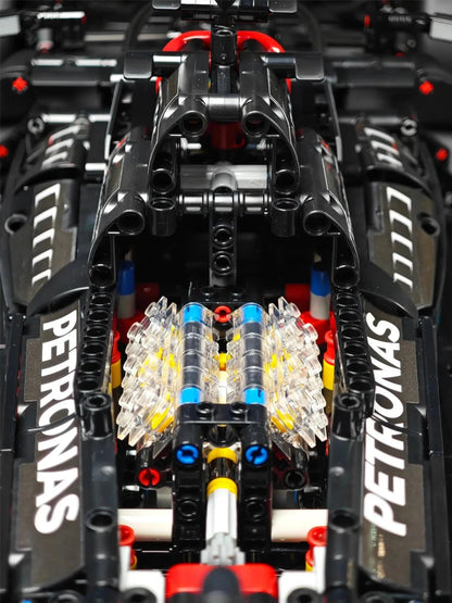 Tecnología 1642PCS Bloques mecánicos de construcción de coches de carreras – W14 Kit de modelos de carreras de locales para adultos y niños