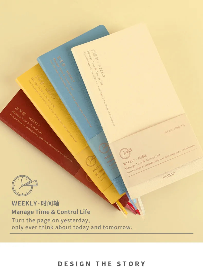 Kinbor Notebook Planificador Semanal – Agenda diaria y mensual sin fechar Journa
