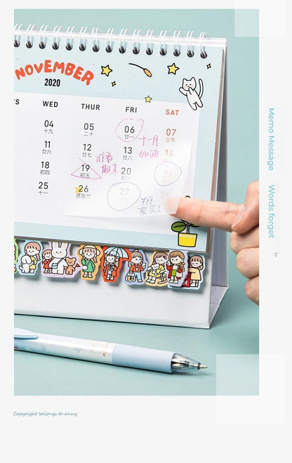 50 hojas notas adhesivas transparentes – Mensaje impermeable y pegatinas de firma para cuadernos de notas