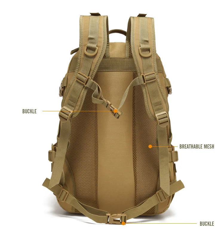 Mochila Reflectante Táctica 40L – Molle Militar Al aire libre mochila  Senderismo, Camping, caza y bolso de viaje
