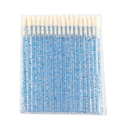 Lanjinglin 5/50 Pcs Cepillo de labios desechables Cepillos de maquillaje – Lápiz labial varitas y herramienta de extensión de pestañas, accesorios de belleza profesional