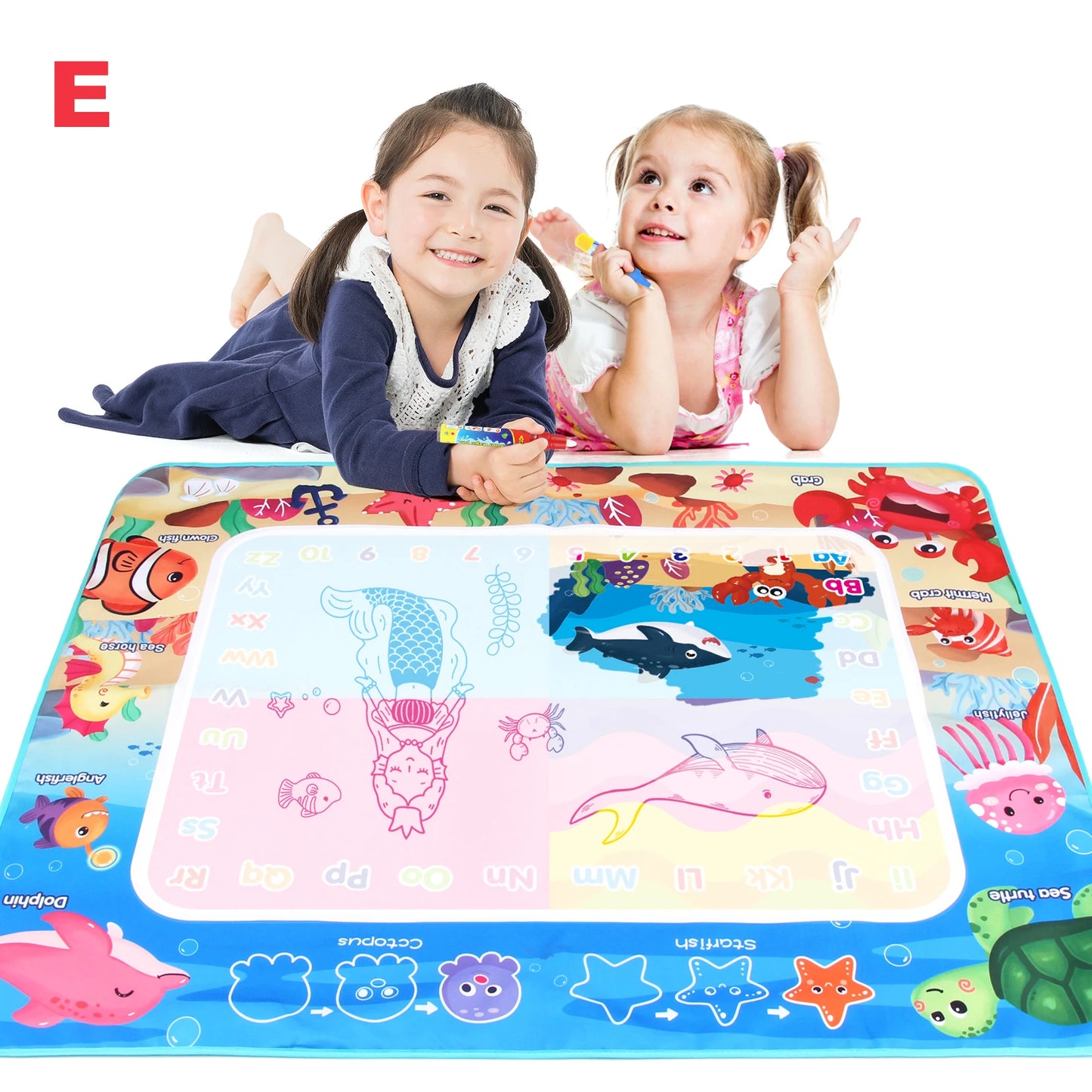 100x80CM Magic Water Drawing Mat – Reutilizable Doodle Board Montessori Juguete educativo para niños