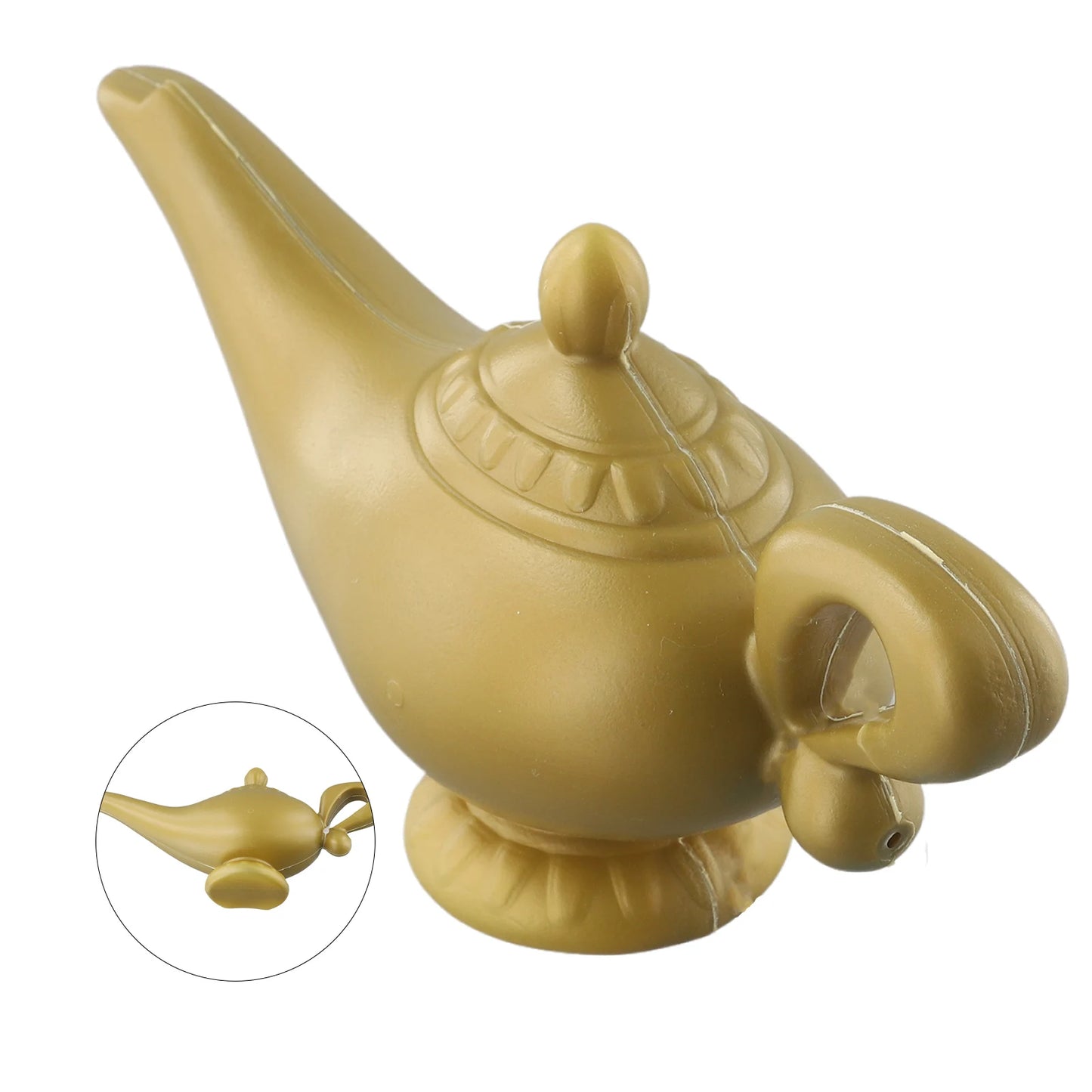 Aladdin Genie Prop lámpara de vestuario – Vintage Tetera Decorativa, Retro Magic Lamp Ornament para Halloween, Navidad & Decoración de la fiesta