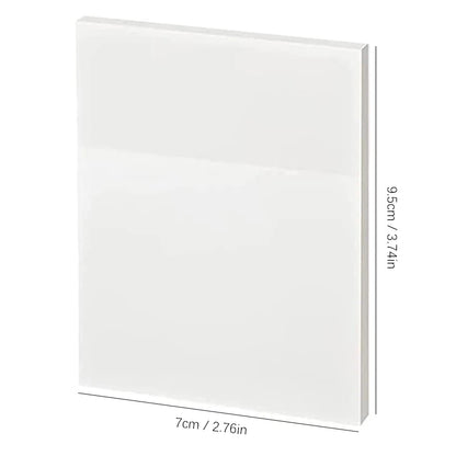 50 hojas notas adhesivas transparentes – Mensaje impermeable y pegatinas de firma para cuadernos de notas