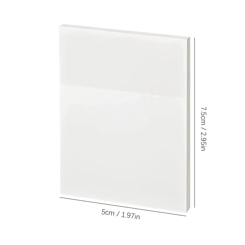 50 hojas notas adhesivas transparentes – Mensaje impermeable y pegatinas de firma para cuadernos de notas