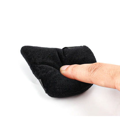 SHIDISHANGPIN Triángulo Puff polvo de terciopelo - Esponja cosmética reutilizable cara, mini algodón maquillaje Puff para la fundación, sombra de ojos y herramientas de belleza (1/2/3/6pcs)