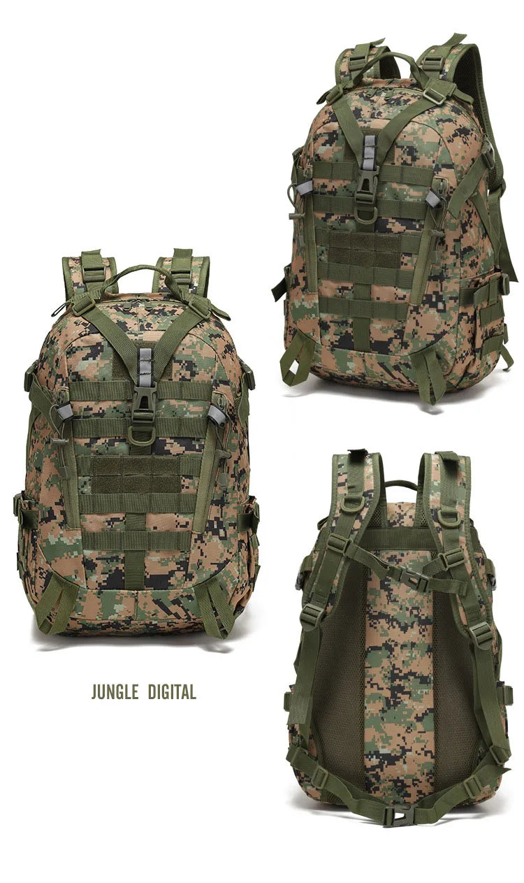 Mochila Reflectante Táctica 40L – Molle Militar Al aire libre mochila  Senderismo, Camping, caza y bolso de viaje