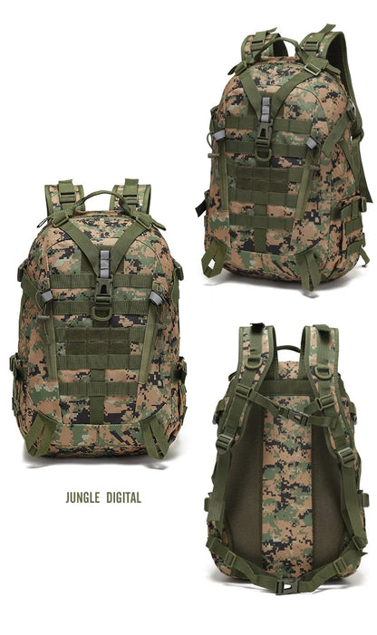 Mochila Reflectante Táctica 40L – Molle Militar Al aire libre mochila  Senderismo, Camping, caza y bolso de viaje