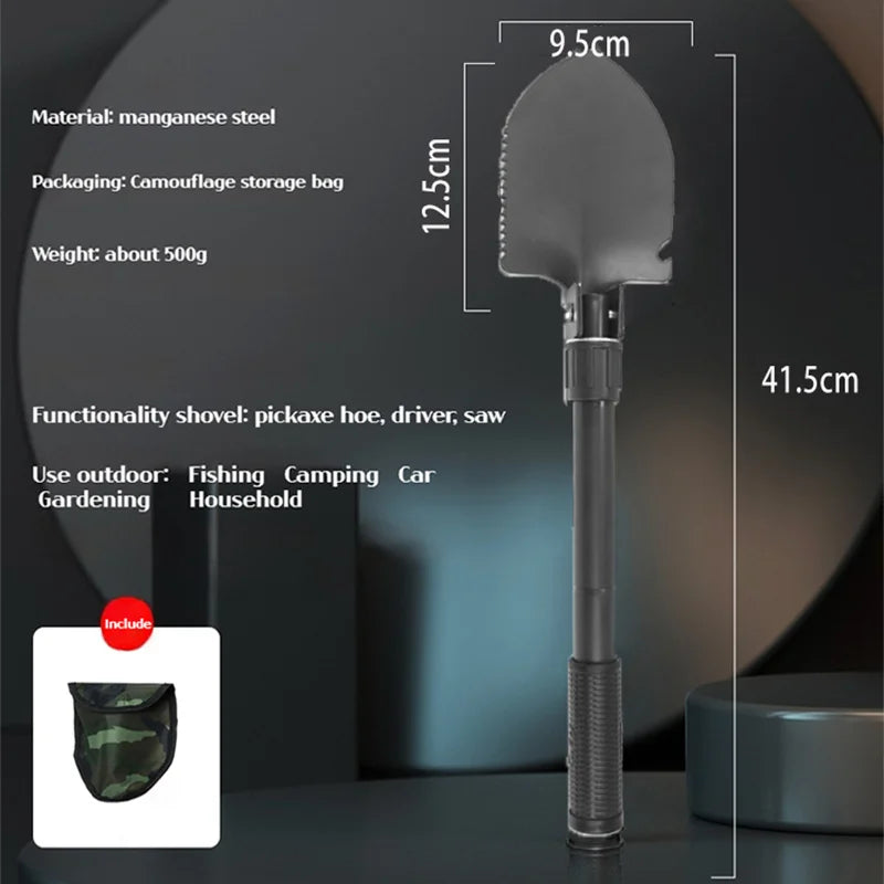 1PC al aire libre plegable de la pala de camping – Multifuncional herramienta de entrenamiento de senderismo, jardín portátil y la pala de supervivencia