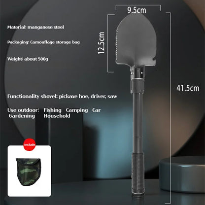 1PC al aire libre plegable de la pala de camping – Multifuncional herramienta de entrenamiento de senderismo, jardín portátil y la pala de supervivencia