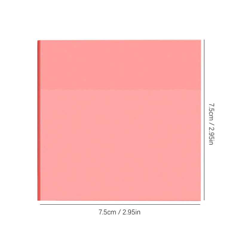 50 hojas notas adhesivas transparentes – Mensaje impermeable y pegatinas de firma para cuadernos de notas