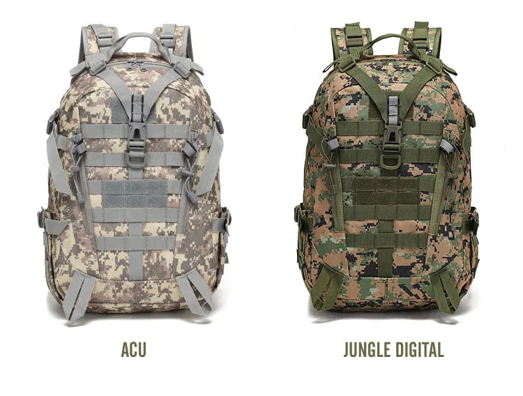 Mochila Reflectante Táctica 40L – Molle Militar Al aire libre mochila  Senderismo, Camping, caza y bolso de viaje