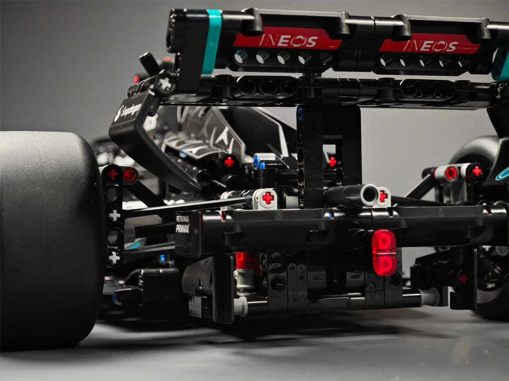 Tecnología 1642PCS Bloques mecánicos de construcción de coches de carreras – W14 Kit de modelos de carreras de locales para adultos y niños