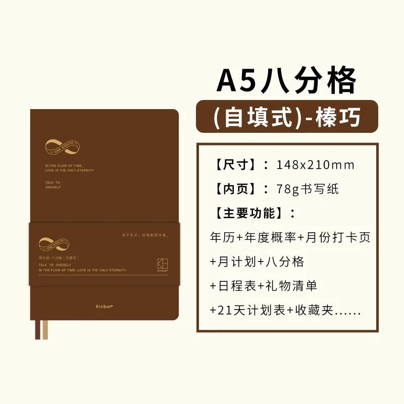 Kinbor Notebook Planificador Semanal – Agenda diaria y mensual sin fechar Journa