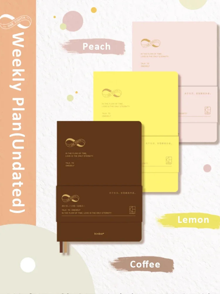 Kinbor Notebook Planificador Semanal – Agenda diaria y mensual sin fechar Journa