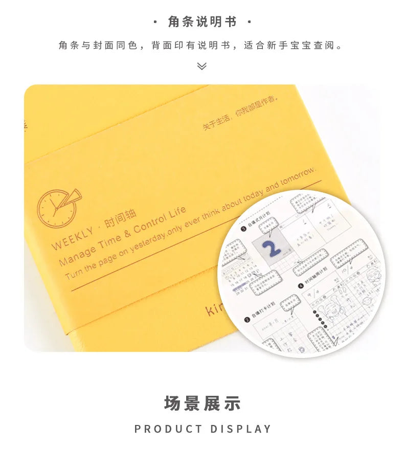 Kinbor Notebook Planificador Semanal – Agenda diaria y mensual sin fechar Journa