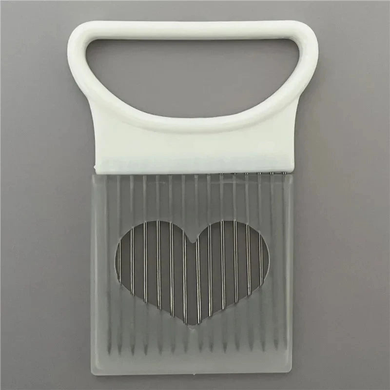 304 Stainless Steel Onion Slicer Holder – Vegetable Cutting Fork & Food Slicing Guide for Onions, Tomatoes, Potatoes & Meat