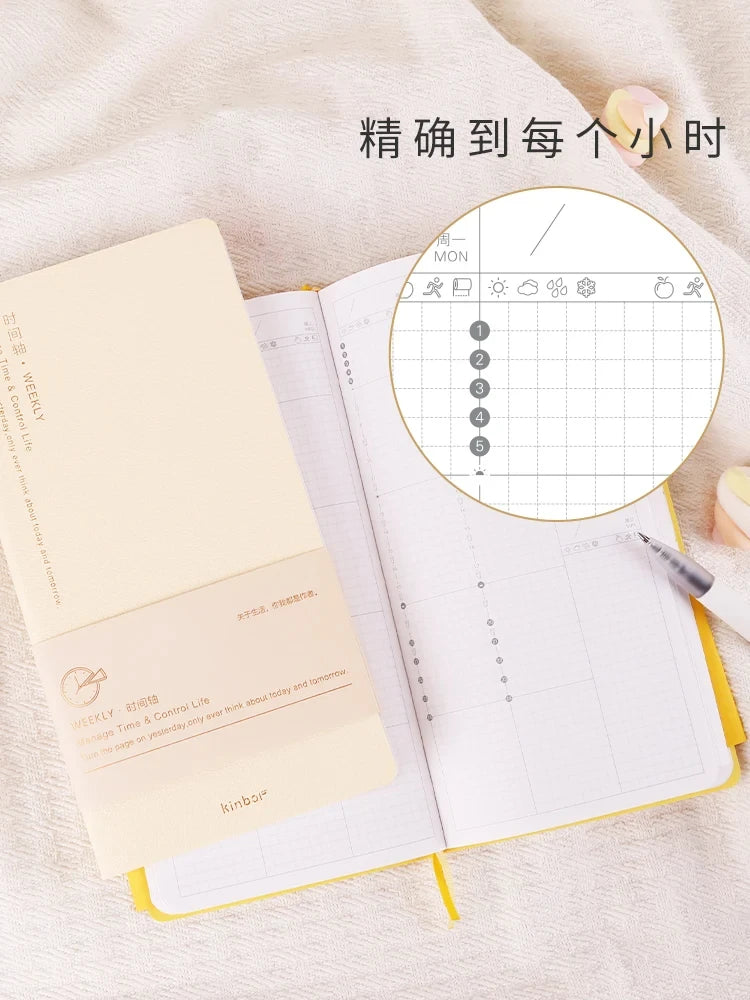 Kinbor Notebook Planificador Semanal – Agenda diaria y mensual sin fechar Journa