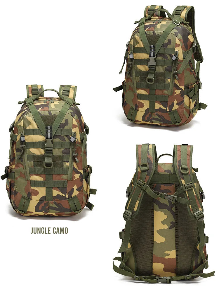 Mochila Reflectante Táctica 40L – Molle Militar Al aire libre mochila  Senderismo, Camping, caza y bolso de viaje